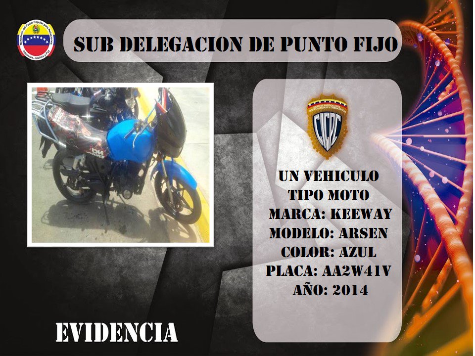 #CICPCFALCÓN SD PUNTO FIJO APREHENDE A OLIVARES ANTONIO, INCAUTANDO MOTO, KEEWAY, ARSEN, AZUL. DELITO: ACTOS LASCIVOS. <a href="/DouglasRicoVzla/">Douglas Rico</a>