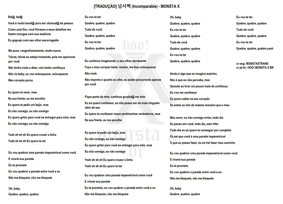 Letra e Tradução de Musicas em English