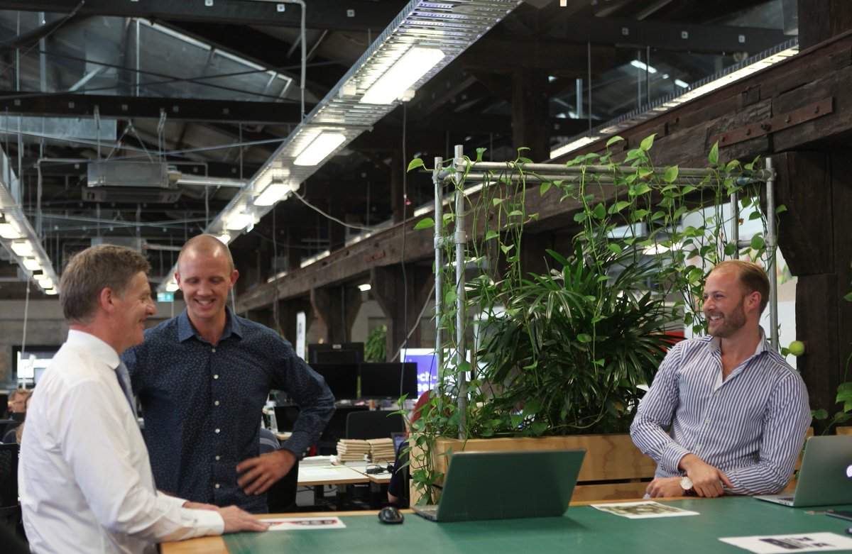 BizDojo's tweet photo. Rad to have @pmbillenglish into BizDojo today to see what we and our residents are up to. Love any excuse to show off our talented community https://t.co/PBniX4dj8a