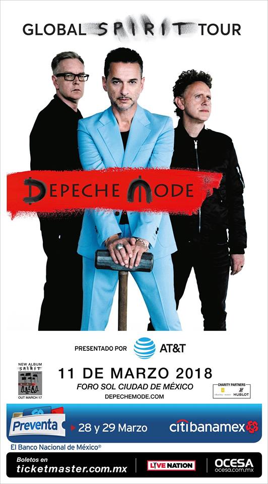 OficialDecibel's tweet photo. 1- @depechemode en México con el Global Spirit Tour #OcesaPresenta. Precios: $1,650 Pista Entrada General, $750 Pista B Entrada General... https://t.co/7kxam4vEni