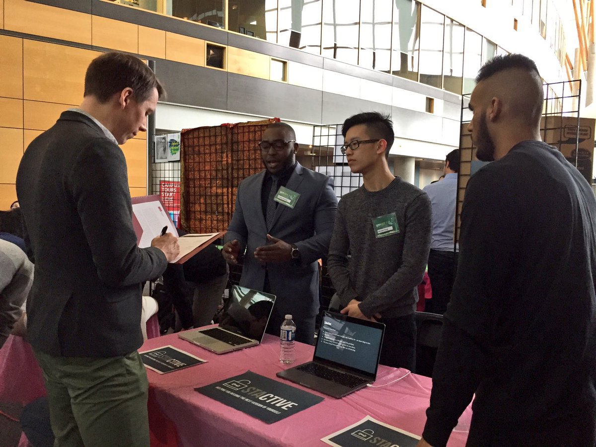 SFUBeedie's tweet photo. Judging has now begun for all four categories: social, environmental, fundable and technological #OppFest #SFUInnovates https://t.co/dqpH9JKK87