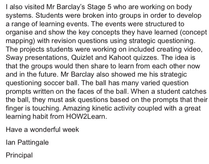 MrB_pdh7's tweet photo. Newsletter mention 👍😆💪 #pdhpe #flippedlearning #blendedlearning #ict #how2learn https://t.co/7yssDwDRp3