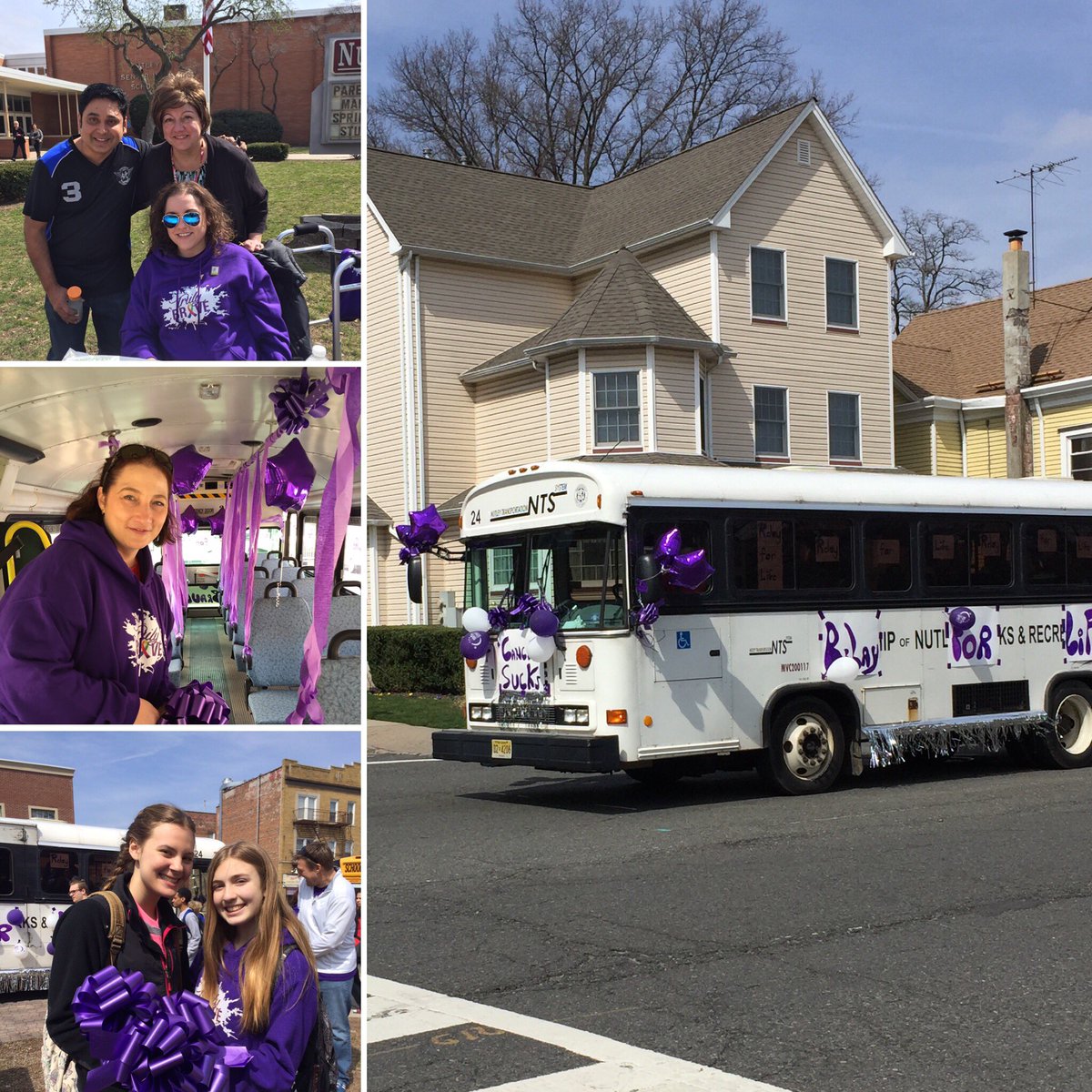 In 2 weeks, we #PaintTheTownPurple on Wed, April 5, 2:45pm to decorate Franklin Ave with #NutleyRFL spirit! 💜💜 #HopeLivesHere
