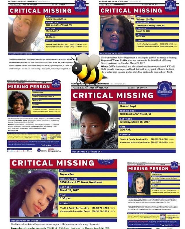 KalinaEnglehart's tweet photo. Praying all these women are found safe, look for them in the D.C. area ๐๐ฝโค #FindOurGirls #wheresthemediacoverage ?? https://t.co/C1uqIpgTZR