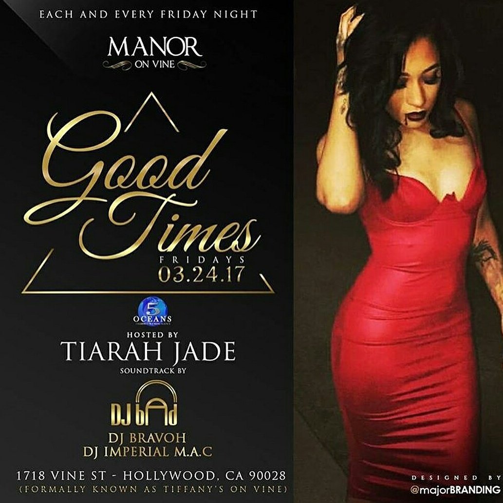 IAMHANDY81's tweet photo. 🚨#GoodTimeCo.🚨presents the 
Grand Opening of #GoodTimeFridays
#GoodTimeFridaysHollywood @ManorHollywood @tiarahjade https://t.co/ZPKc6Jm5rQ
