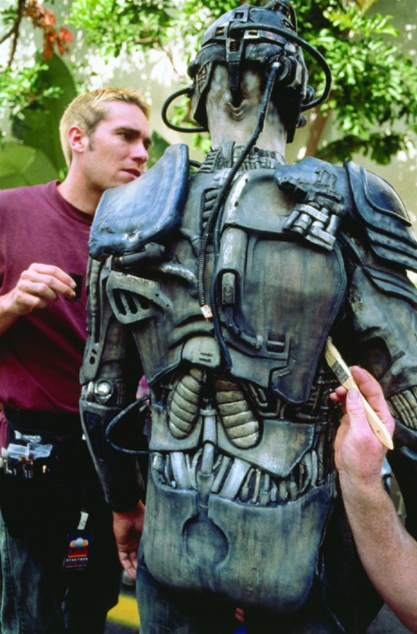 Prepping a Borg drone for #StarTrek FIRST CONTACT in 1996.