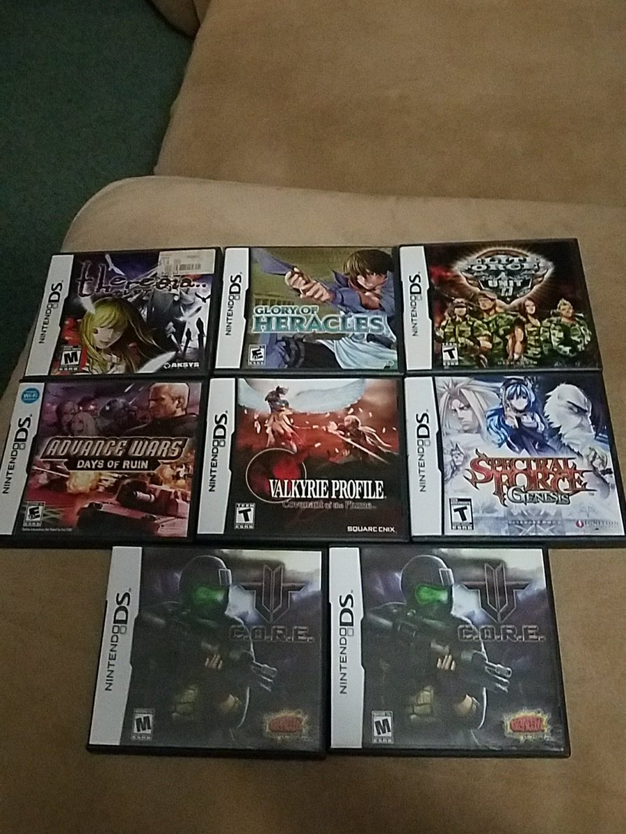 NJRetro1's tweet photo. My pickups today... some pretty uncommon and rare DS games in great condition. #dscollection #nintendods #rareds #gamecollection https://t.co/70eCDDtaes