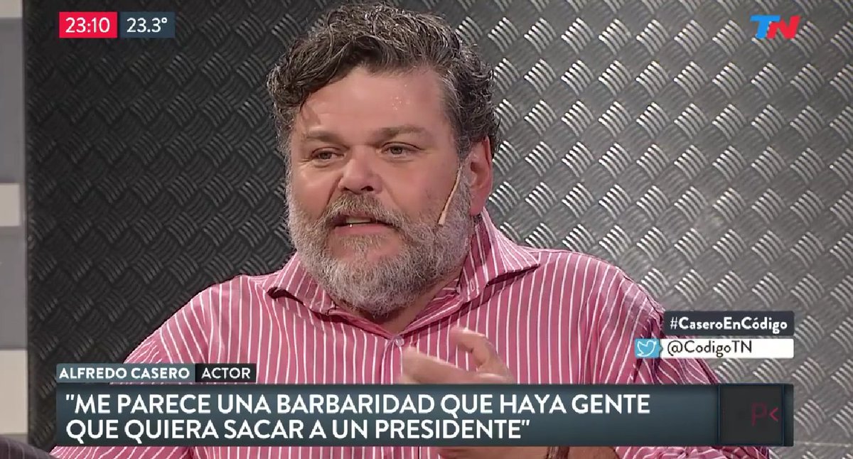 Casero: "Me parece una barbaridad que haya gente que quiera sacar a un presidente" tn.com.ar/envivo/24hs
