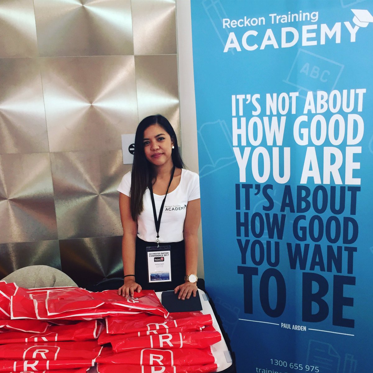 AndreaRSuarez's tweet photo. Great kickstart to #Rapcon17 @ReckonHQ. Visit #ReckonTrainingAcademy with @charlotteisted @louisefmarshall to grab the AP Study Guide!! https://t.co/WNshdfG9nP