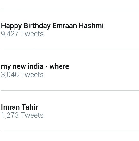 Happy Birthday Emraan Hashmi is in trend     Keep messageing Emi fans 