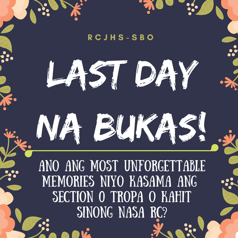 Ay, Last day na bukas... 🙃😣 I-share niyo naman ang most unforgettable memories niyo kasama ang tropa o barkada niyo! #LastDay #Unforgettable