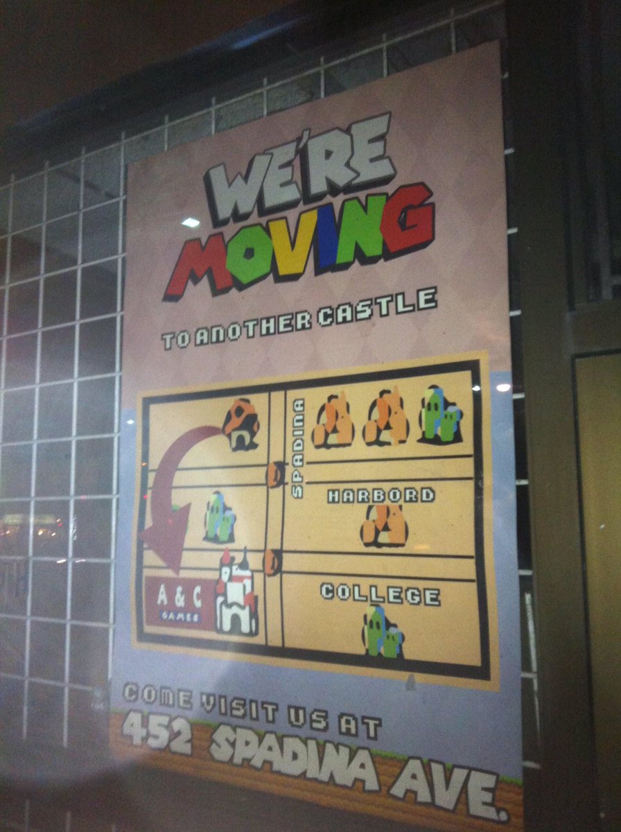 claireob82's tweet photo. A gaming store is moving so they put up this brilliant poster 😆😆
#retrogaming #gaming #gamersunite #classicgaming #mario #nintendo https://t.co/rXFmirAN3E