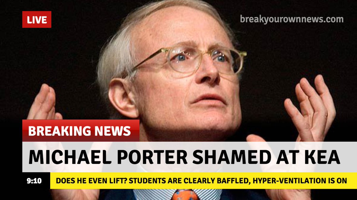 JacobLimeFUCK's tweet photo. Breaking News! Michael Porter shamed at KEA once again, is he even a viable source?! @Business @KEA @Intelligence https://t.co/h3LnUopTd4