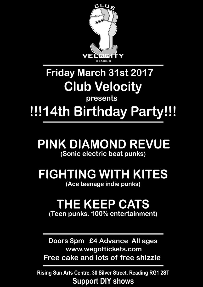 Next Fr WE Are 14 <a href="/PinkDiamondRevu/">The Pink Diamond Rev</a> <a href="/FwithKites/">Fighting with Kites</a> <a href="/thekeepcats/">The Keep Cats</a> <a href="/gr8musicvenues/">gr8MusicVenues</a> <a href="/ReadingWOT/">Reading Whats On</a> <a href="/BerkshireTweets/">Berkshire Tweets!</a> <a href="/getreading/">Kay Upland</a> <a href="/rdgbands/">rdg bands</a> @getbracknell