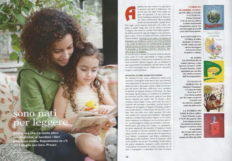 LauraOgna's tweet image. Sono nati per leggere: su @Insiememagazine di aprile. bit.ly/2obHNAf Grazie a #luisabrambilla per il magnifico lavoro!