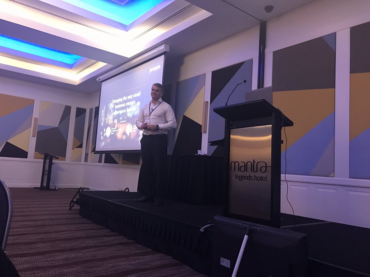 alexalexandrou1's tweet photo. CEO Beau Bertoli and @leonavery from @HowToProspa 'Changing the way business owners experience finance' #rapcon17 #reckonloans @ReckonHQ https://t.co/iNyYxiYVG3