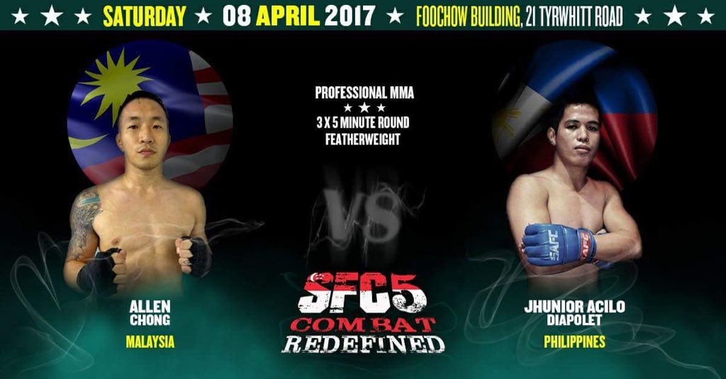 alpha_ninja_mma's tweet photo. Bantamweight bout!! #SFC #teamAllenSolomon #ufc #tufchina #tuf #ufcsingapore #borneotribalsquad #rhinobox #tagsspineandjoint #gritfx https://t.co/qJq52IxPNM