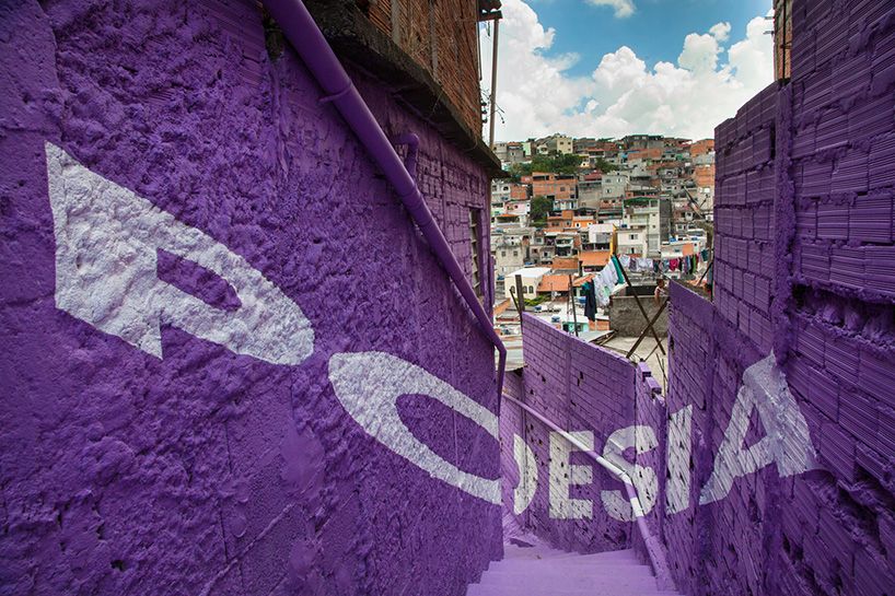 designboom's tweet photo. boa mistura gives a favela a multicolor metamorphosis with anamorphic alleyways #streetart https://t.co/kj4MhxG0b6 https://t.co/Ylv29ITgd9