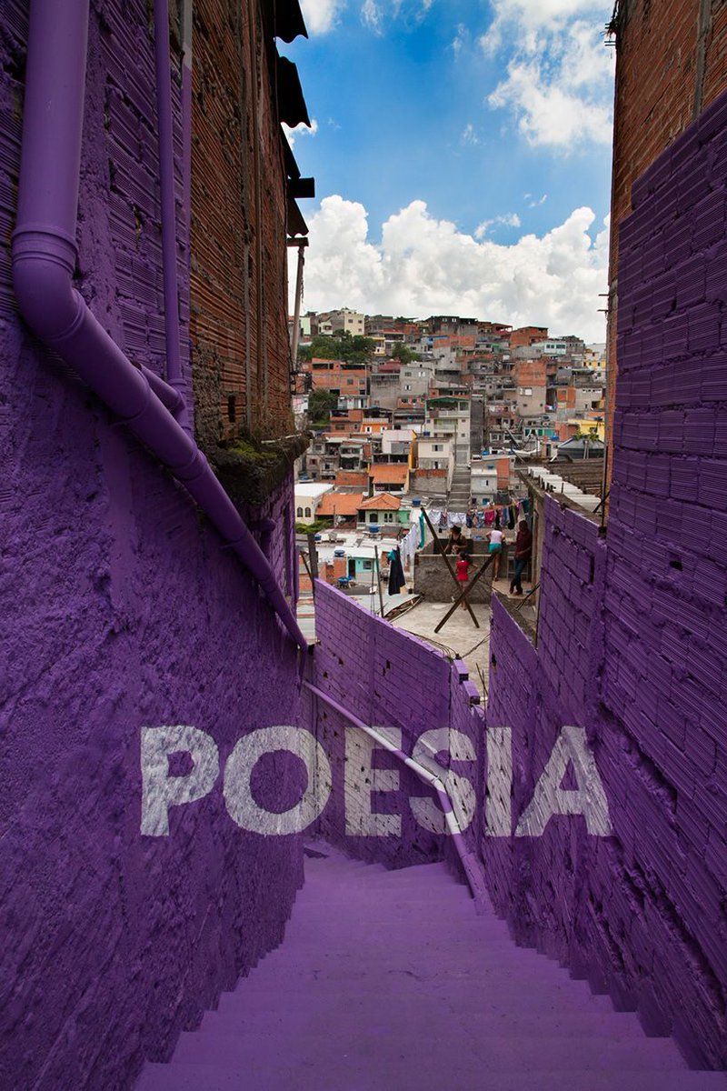 designboom's tweet photo. boa mistura gives a favela a multicolor metamorphosis with anamorphic alleyways #streetart https://t.co/kj4MhxG0b6 https://t.co/Ylv29ITgd9