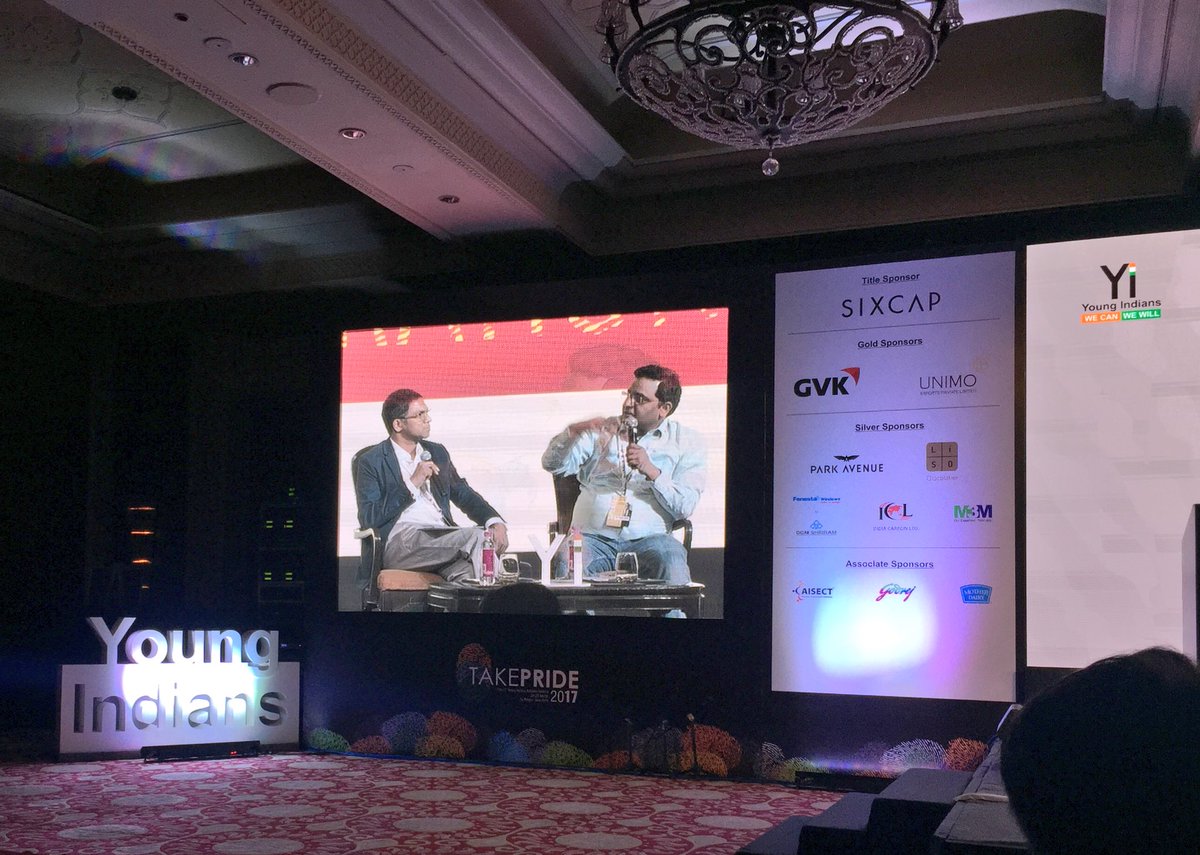 "Your free cash is result of historical outcome &amp; market-cap is the future outcome" - <a href="/vijayshekhar/">Vijay Shekhar Sharma</a> at 13th #YiNationalSummit takePRIDE 2017