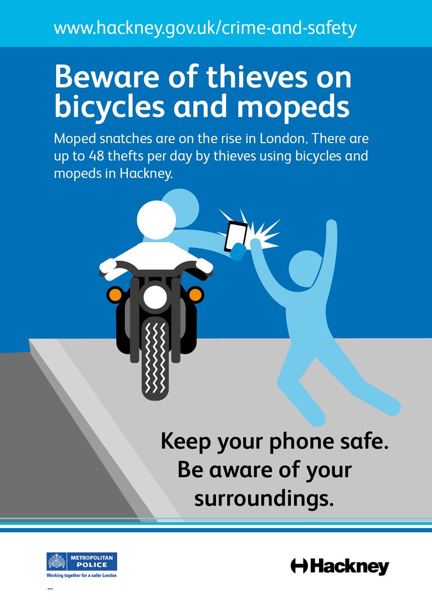MPSHackney's tweet image. Keep your phone safe and out of view #loveyourphone #GDSTT