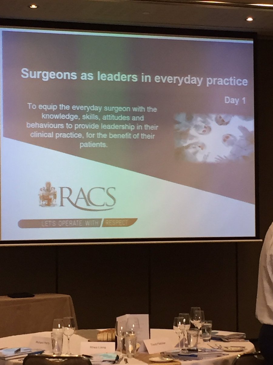 Surgeons as Leaders in Everyday Practice. About to begin. <a href="/RACSurgeons/">RACSurgeons</a> @DeanSurg <a href="/davidakwatters/">David Watters</a> <a href="/spencerwbeasley/">Spencer Beasley</a>
