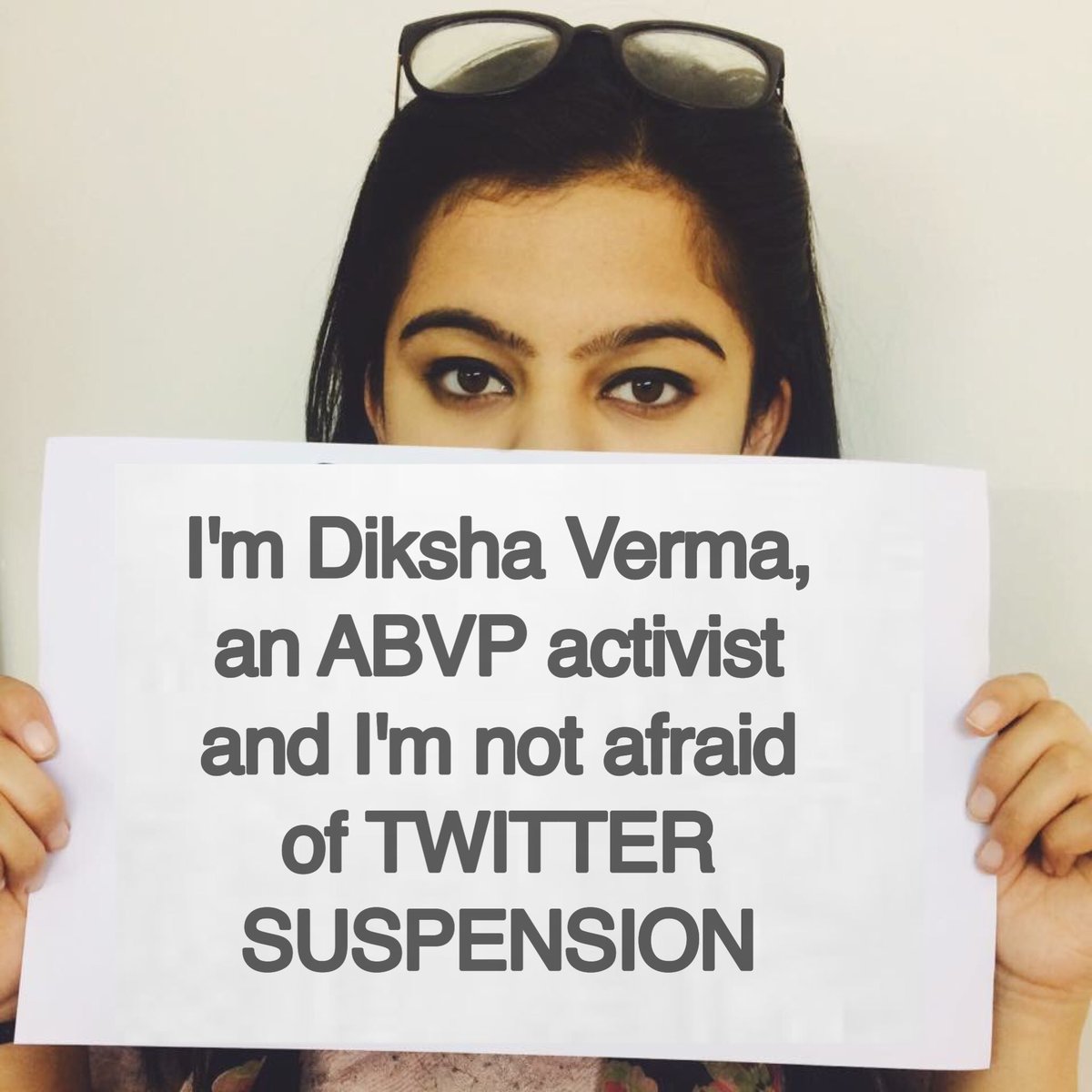 dikshaaverma's tweet photo. To all those who tried to suppress my opinion;
A twitter suspension won't stop me! 
@malviyamit @ABVPVoice @TajinderBagga @TwitterIndia https://t.co/IPcaffff24