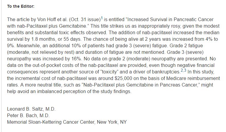 oncology_bg's tweet photo. Discovered this old gem from Dr. Saltz and @peterbachmd today! Biased title? #pacsm https://t.co/Y41SvgUlsr https://t.co/1UlPsoayrV
