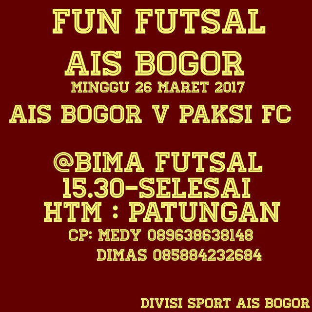 Fun Futsal AIS Bogor! Come and join