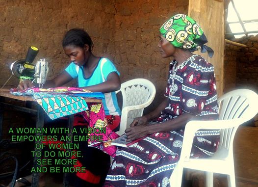 Today we want to give attention to our staff member Eveline, she is running our tailoring group in the settlement.