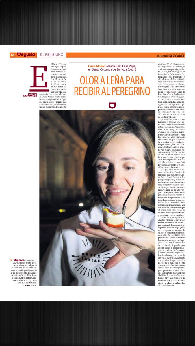 ¡Hoy es viernes! Con el <a href="/nortecastilla/">El Norte de Castilla</a> tenemos <a href="/Degusta_cyl/">Degusta</a>, el suplemento de #Gastronomia, y nos hemos encontrado con Laura de <a href="/casapepa/">Hotel Rte Casa Pepa</a>