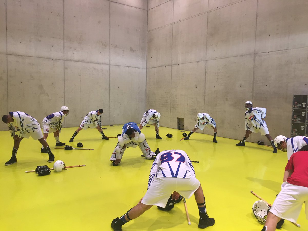 721M_CityHawks's tweet photo. Goaltender Malik of USA 🇺🇸 Unified Floor Hockey Team warming up the team for the 🥇Bronze Medal Game vs. China 🇨🇳 
#Leadership #cheer4usa https://t.co/LVpptiMMaJ