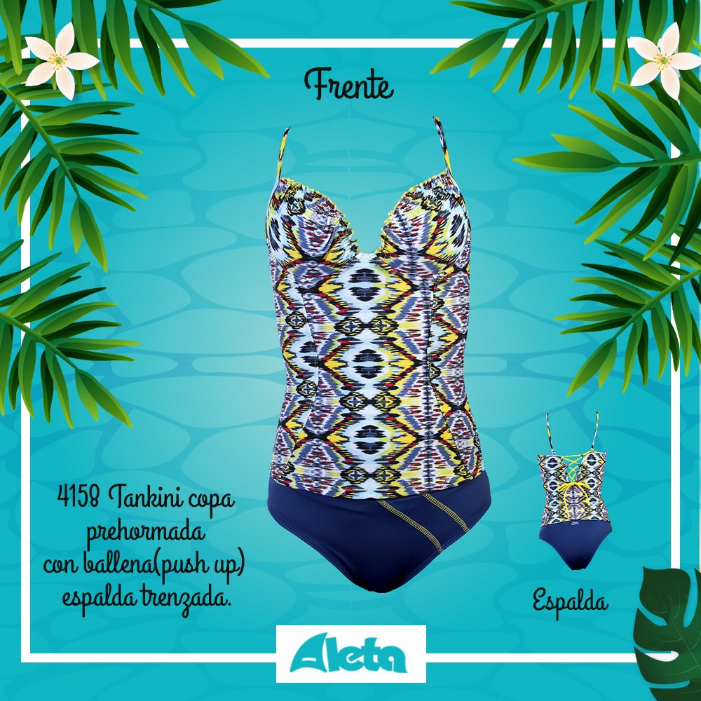 AletaBikini's tweet photo. Tankini corset con copas prehormadas para realzar tu figura trenzado en espada, panty clasica muy comoda #aletabikini https://t.co/rTzi8BiArp