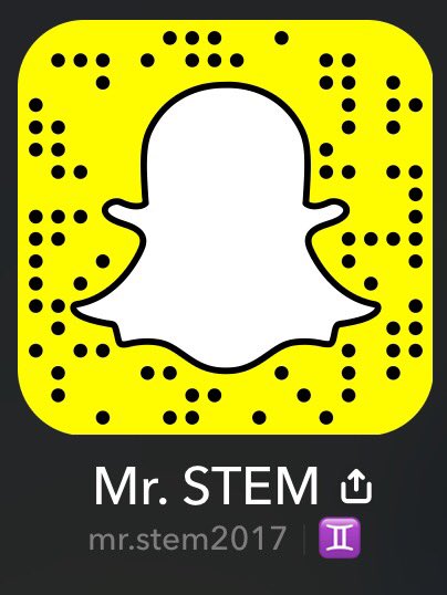 STEMStuCo's tweet image. Add Mr. STEM on Snapchat for a sneak peak of the show! April 7th