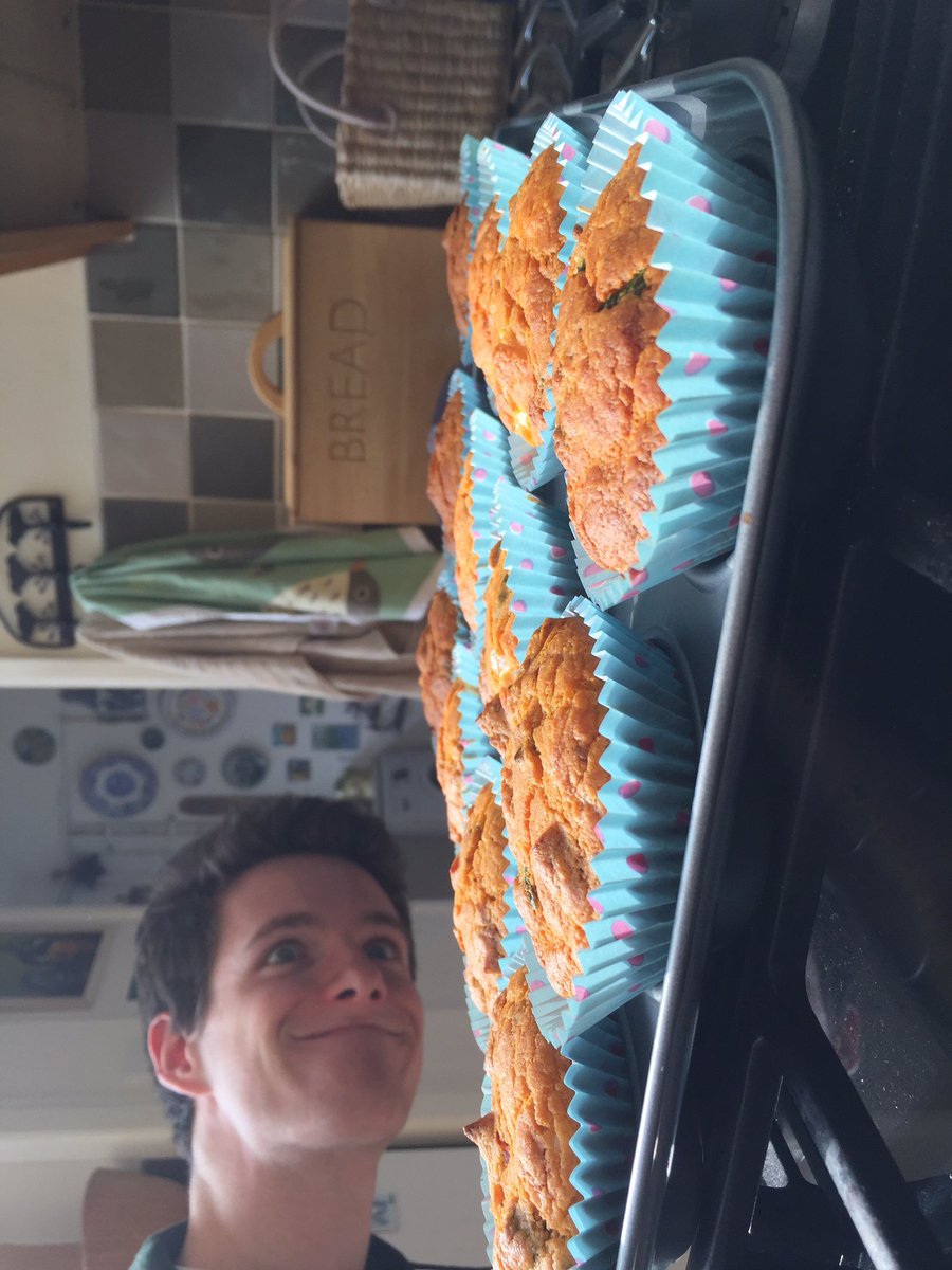 Joe_Westy's tweet image. Enjoying a new perspective on baking with @puddingqueen 's #glutenfree tomato, basil &amp;amp; feta muffins