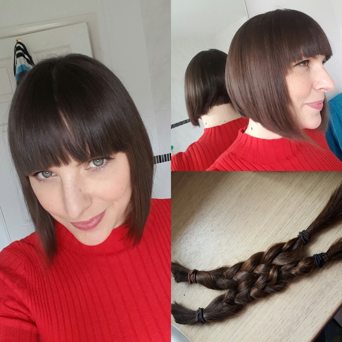 PinkFluffyChic's tweet photo. So today I chopped my hair off to donate to #ThePrincessTrust it had better start warming up soon #coldneck https://t.co/P04AhbOkFq