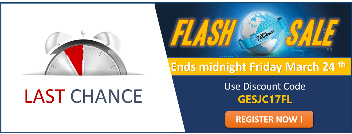 ECommercefacts's tweet photo. There's still time to save as much as €500 on @Ecommerce_GES tickets with Promo Code GESJC17FL. https://t.co/CoMhDBm8MW https://t.co/QpjP9sHBeA