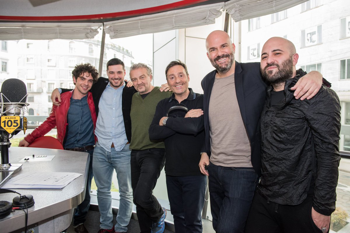 Radio105's tweet photo. Now on air con @Tony_Severo @RossPellecchia #NoneUnPaesePerGiovani @gioveron @Negramaro @Il_Giova @FilippoScicchit https://t.co/bsrR14Or6p https://t.co/urjMW8T1Bm