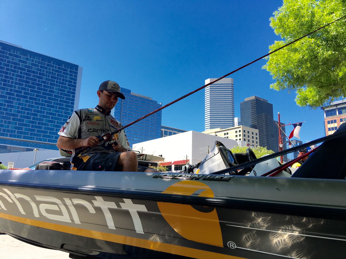Carhartt's tweet image. Good luck to @JLeefishing and John Garrett on the opening day of the Bassmaster Classic. #OutfishThemAll
