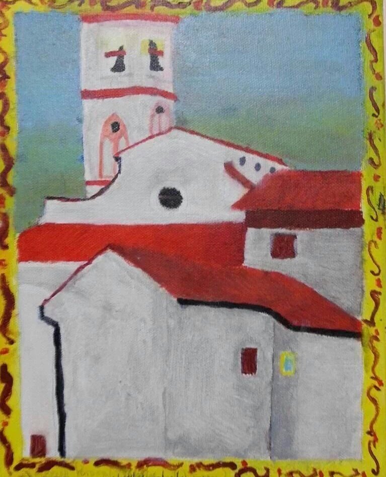 LSondrio's tweet image. "LA CHIESA CON EFFETTO
TRA ALBA E TRAMONTO"
(~&amp;gt; su tela)