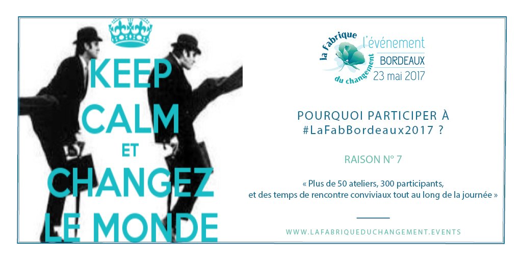 LaFabBordeaux's tweet photo. Parler conduite du changement, méthodes, animation, intelligence collective avec 300 pro? La Fab du Changement à Bx! https://t.co/81c8jUtsE2 https://t.co/bNe8Epx4m5