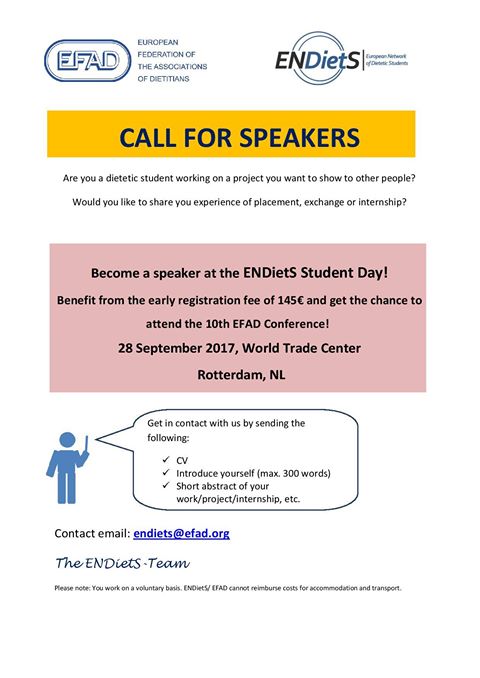 ENDietS (@_endiets) on Twitter photo Would you like to speak at the ENDietS student day this September in Rotterdam? A great opportunity to gain experience!
#RD2b <a href="/BDAStudent/">April Aslett, BDA Student Rep 24/25</a> Would you like to speak at the ENDietS student day this September in Rotterdam? A great opportunity to gain experience!
#RD2b <a href="/BDAStudent/">April Aslett, BDA Student Rep 24/25</a>