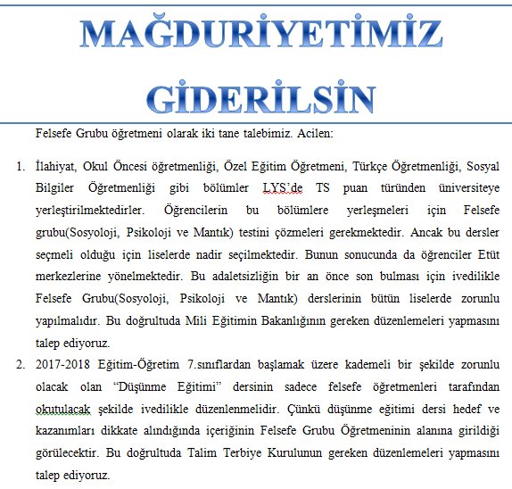 felsefegrubu01's tweet photo. @NtvEgitim Felsefecilerin sesini duyun!!! 
1. Atama 31
2.Atama 38
Ek atama 2 toplam 71 kadro.
#FelsefeMağdurDuyanYok https://t.co/TiqPhdl8yk