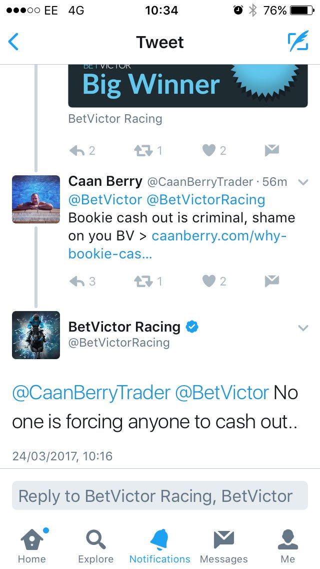 CaanBerryTrader's tweet photo. What have @webuyanycar and @BetVictor got in common? From Β£50 to Β£100k... #drybum RT and educate π https://t.co/BNVGjTE56G
