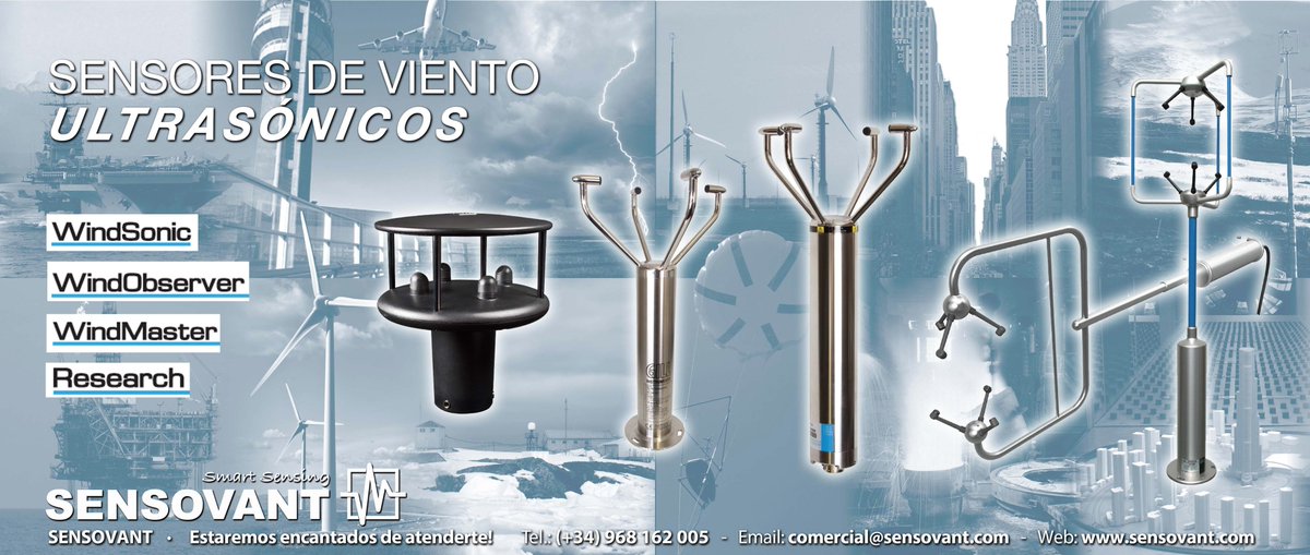 Nuevos Sensores de Viento Ultrasónicos 
2 ejes goo.gl/tfbwZZ 
3 ejes goo.gl/PTRe4M 
GamaCompleta goo.gl/IXa4Ng