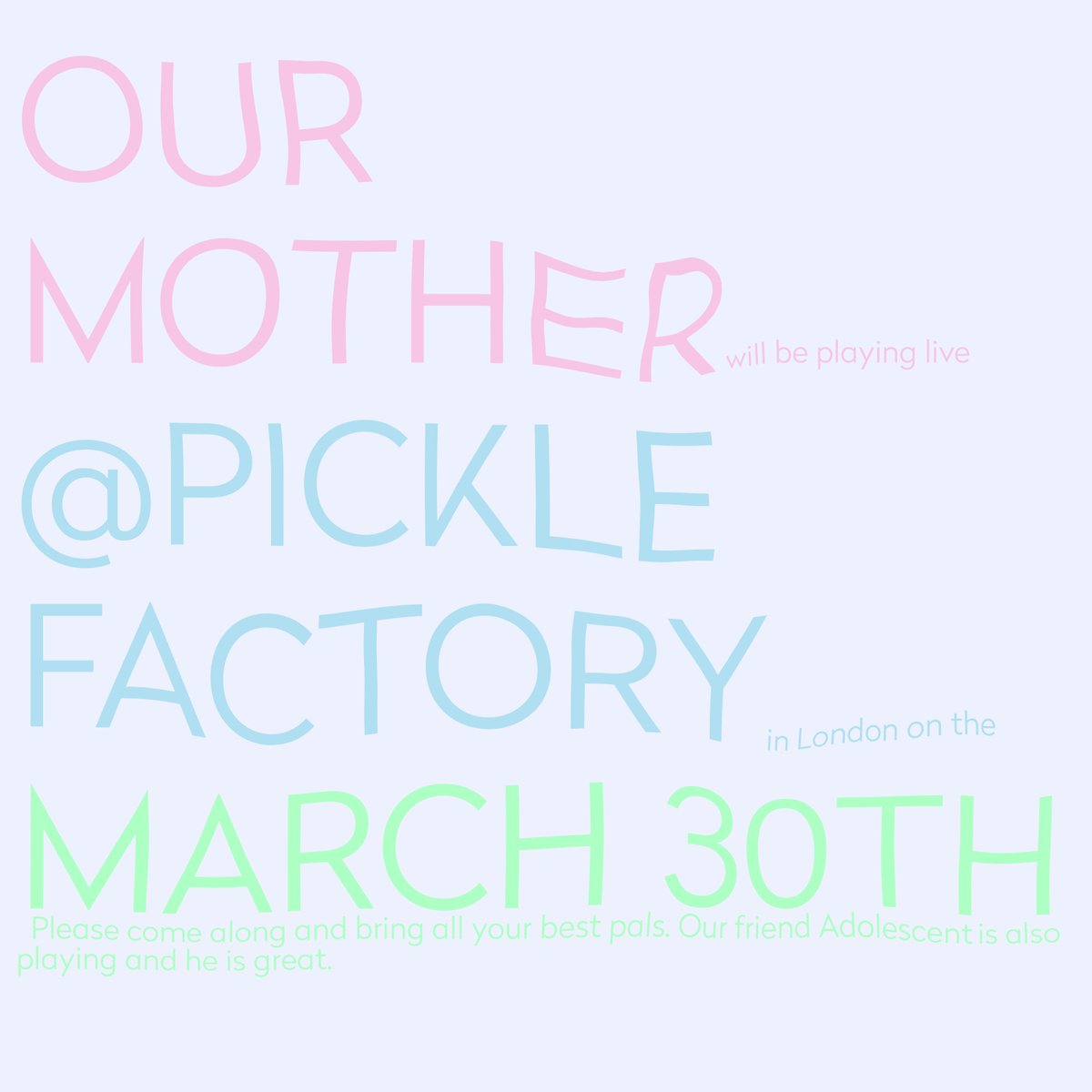 Gig <a href="/PickleFactoryE2/">The Pickle Factory</a> next Thursday. Tickets songkick.com/concerts/29363…