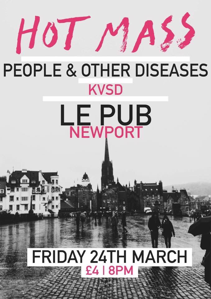 This is tonight! Le pub party with <a href="/kvsdasfuck/">KVSD</a> and People and other diseases! 8pm! Only £4 #party #lepub #newport #punk #ianbeale