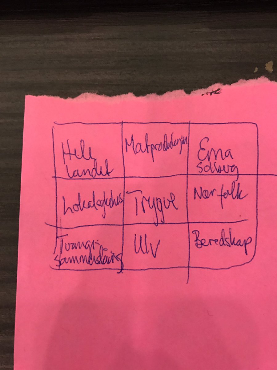 alexanderfa's tweet photo. Tar utfordringen @MaritKrogsaeter #landsmøtebingo #splm17 https://t.co/nNAQXfI2A8