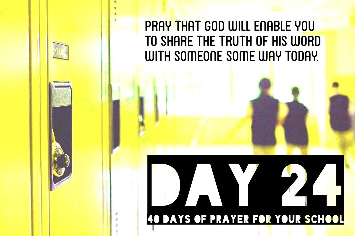 9_M_M_T's tweet photo. Day 24 - keep praying for your school! #40daysofprayerforyourschool https://t.co/OLOcN3l7EF