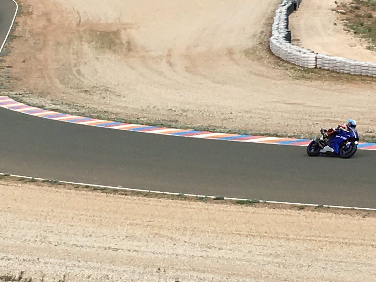 Jonpe23's tweet photo. A few laps on the @yamaharacingcom R6 SSP-spec bike at the new model launch this morning #R6Test @BikeMagazine https://t.co/ERm4RKfwgr